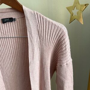 Yest Women's Blush Ribbed Cardigan
